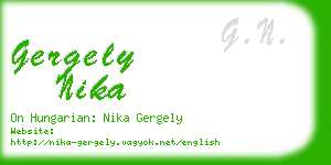 gergely nika business card